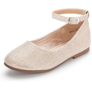 Girls gold flats